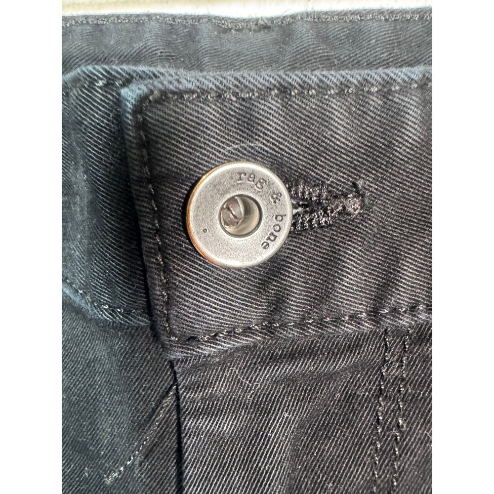 rag & bone Standard Issue Black Slim Fit Chino Pants Women Size 31 Made in USA - Picture 11 of 13